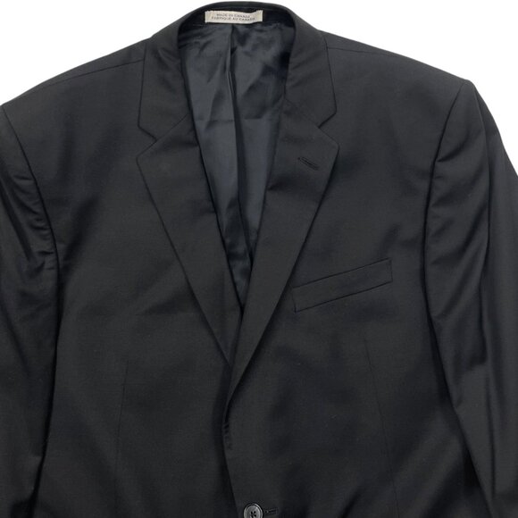 Joseph Abboud Reda Black Wool Blazer Jacket Sports Coat Men's 46L - Picture 2 of 10
